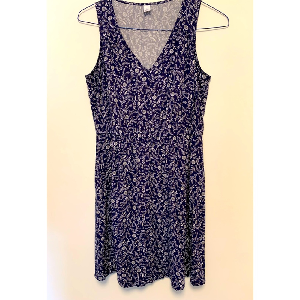 Navy Blue and White Dress